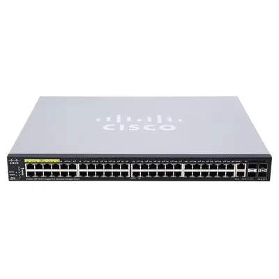Cisco SG350X-48P-K9NA-RF | Small Business 350X Series PoE+ 48 x Ports 10/100/1000Base-T + 4 x SFP+ Layer 2 Managed Rack-Mount...