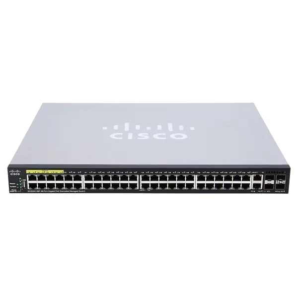 Cisco SG350X-48P-K9NA-RF | Small Business 350X Series PoE+ 48 x Ports 10/100/1000Base-T + 4 x SFP+ Layer 2 Managed Rack-Mount...