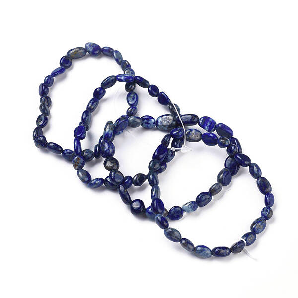 Natural Lapis Lazuli Bead Stretch Bracelets