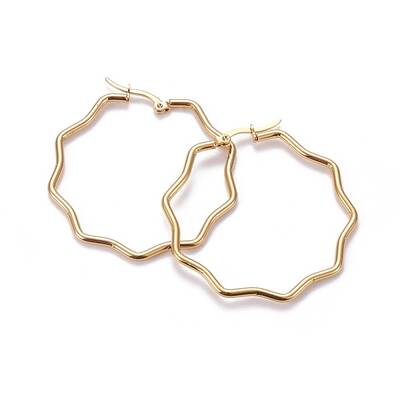201 Stainless Steel Hoop Earrings