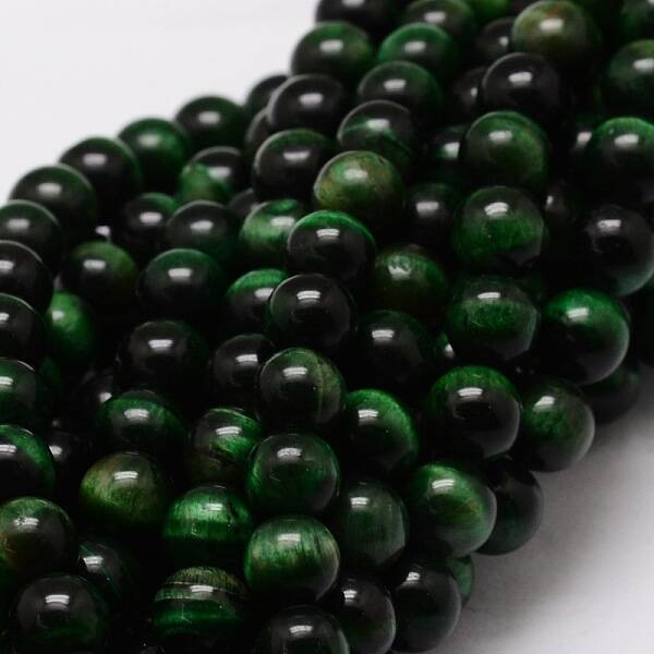 Natural Tiger Eye(Dyed & Heated) Round Beads Strands