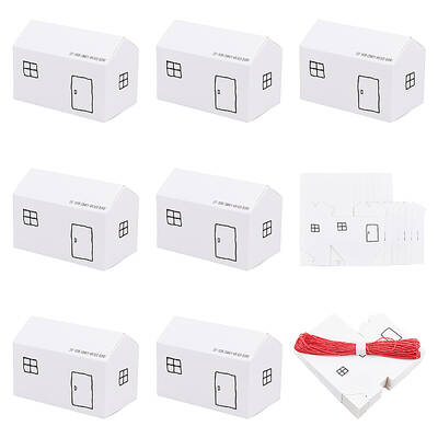 30Pcs Kraft Paper Small House Gift Storage Boxes