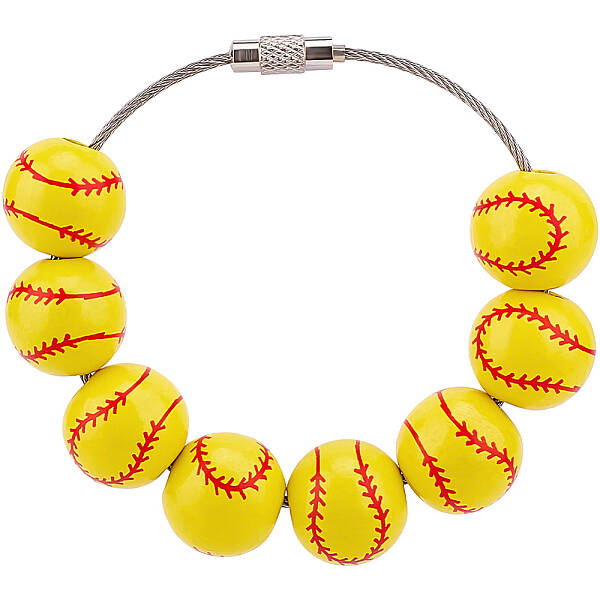 16mm Round Sport Ball Wooden Beaded Embellishments