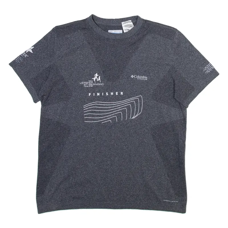 COLUMBIA Mens T-Shirt Grey L