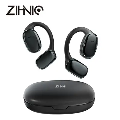 ZIHNIC S11 Wireless Open Ear Headphones,Bluetooth 5.4 Earbuds With Charging Case, Comfort Wireless Earbuds,IPX5 Waterproof,Bl...