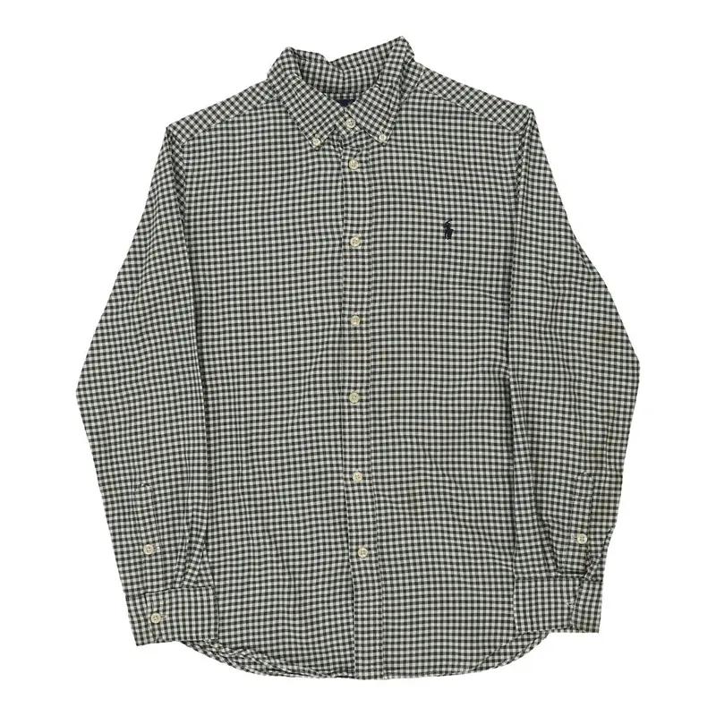 Age 10-12 Ralph Lauren Checked Shirt - Large Green Cotton