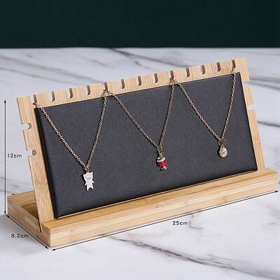 Wood Necklace Display Stand Jewelry Pendant Holder Accessory