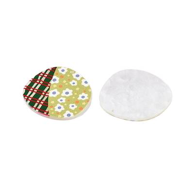 Plaid Theme Printed Acrylic Pendants