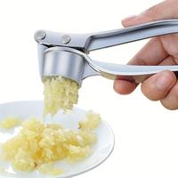 Stainless Steel Garlic Press, Manual Garlic Press with Handle, Kitchen Accessories, Durable Ginger Press for Kitchen, Househo...