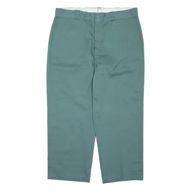 DICKIES Mens Trousers Green Regular Straight W36 L25