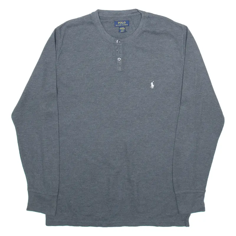 POLO RALPH LAUREN Sleepwear Mens Jumper Grey Tight Knit L