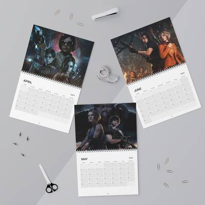 Resident Evil Franchise Wall Calendar 2024