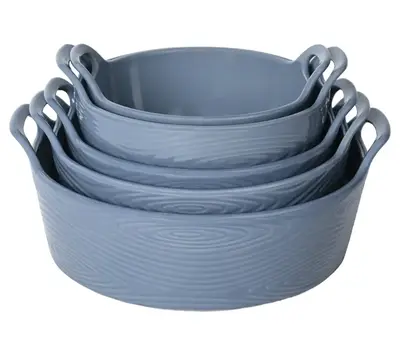 Temp-tations Woodland 5-Piece Round Nestable Bake and Serve Set