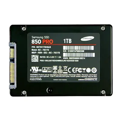MZ-7KE1T0BW Samsung 850 PRO Series 1TB Multi-Level Cell SATA 6Gb/s 7mm 2.5-Inch Solid State Drive
