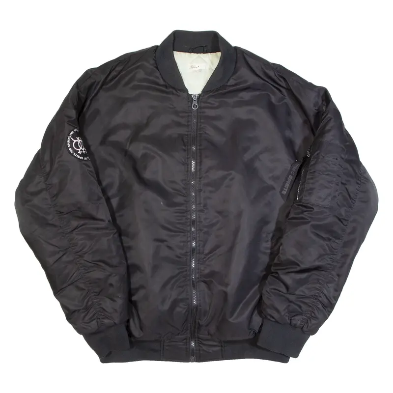 BILAL HASSANI TWO SPIRITS Mens Flight Jacket Black M