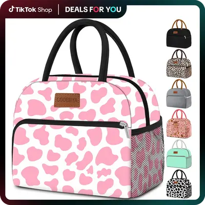 Back to School Lunch Bag Men and Women Girls Reusable Large capacity  Insulated Cooler and Warmer Lunch Bag for Outdoorfun Wo...