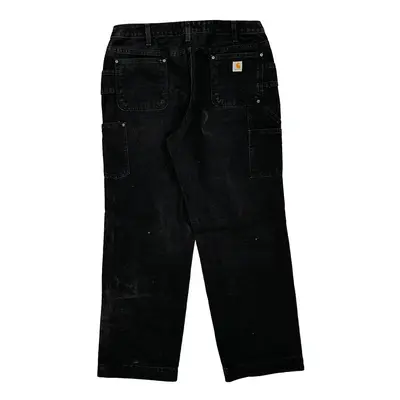 Carhartt Double Knee Carpenter Trousers - 34W UK 14 Black Cotton