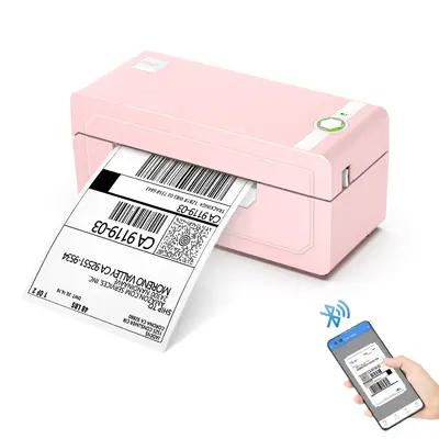 JADENS Bluetooth Thermal Label Printer 4x6, Pink Wireless Shipping Label Printer for Small Business & Packages, Compatible wi...