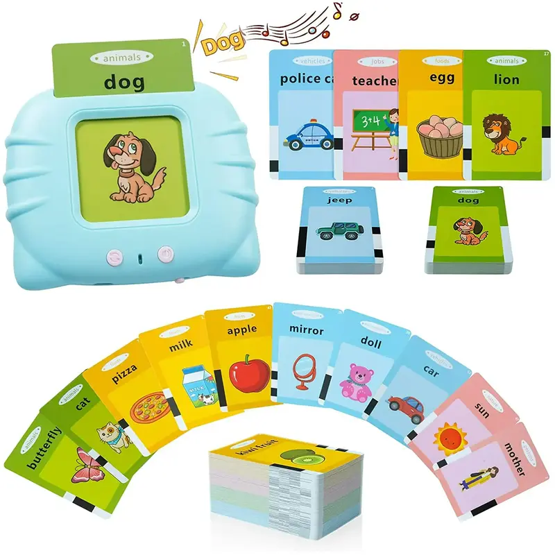 Kidsjoy Talking Flash Cards with 224 words, Educational Toddlers Toys, Montessori Toys, Speech Therapy, Learning Educational ...