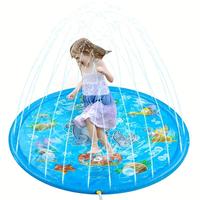 Inflatable Sprinkler Pad, Inflatable Water Slide Water Spray Pad, Outdoor Water Play Mat, Water Spray Pad for Kids, Outdoor W...