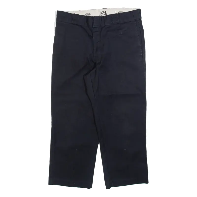 DICKIES 874 Workwear Mens Trousers Black Regular Straight W33 L24