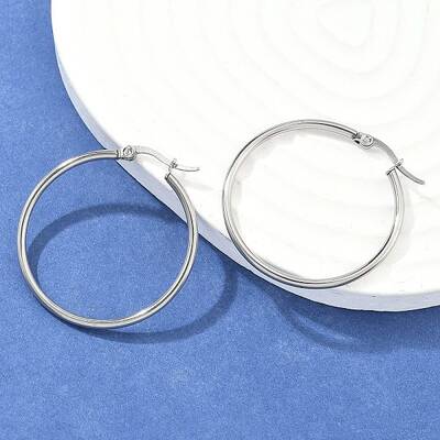 Tarnish Resistant 304 Stainless Steel Hoop Earrings