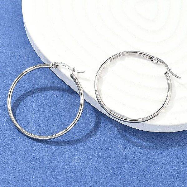 Tarnish Resistant 304 Stainless Steel Hoop Earrings