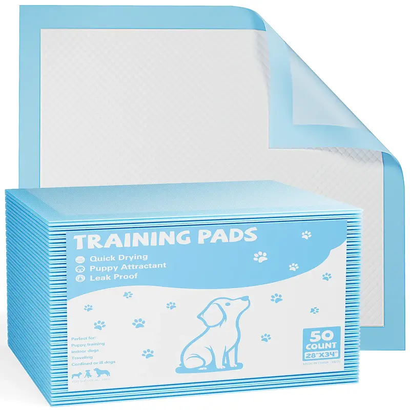 PetTrove Pet Pee Pad for Dogs and Cats, Puppy Pads, Absorbent Pet Pee Pads, Leak-Proof Disposable Pet Pads, Unscented Puppy T...