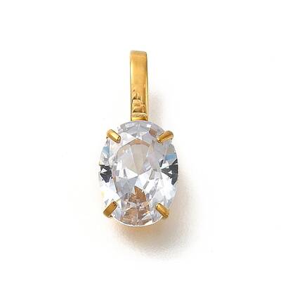 Ion Plating(IP) 304 Stainless Steel Rhinestone Pendants