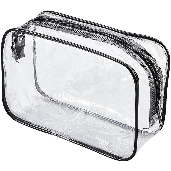 3Pcs Transparent PVC Cosmetic Zipper Pouches
