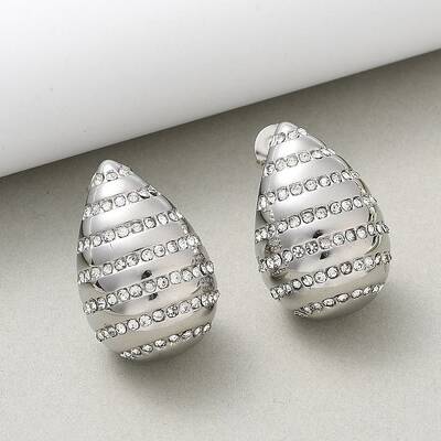 304 Stainless Steel Teardrop Stud Earrings