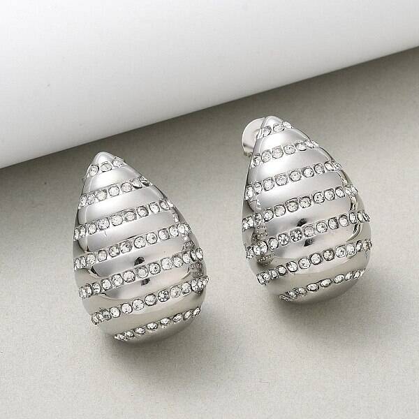 304 Stainless Steel Teardrop Stud Earrings