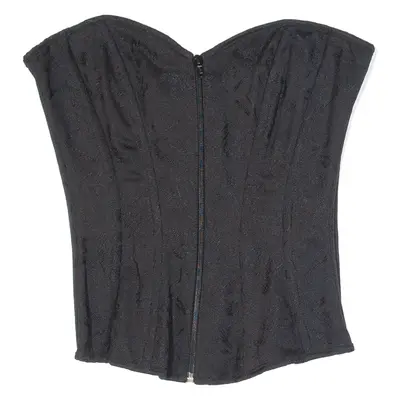 Womens Corset Black Strapless M