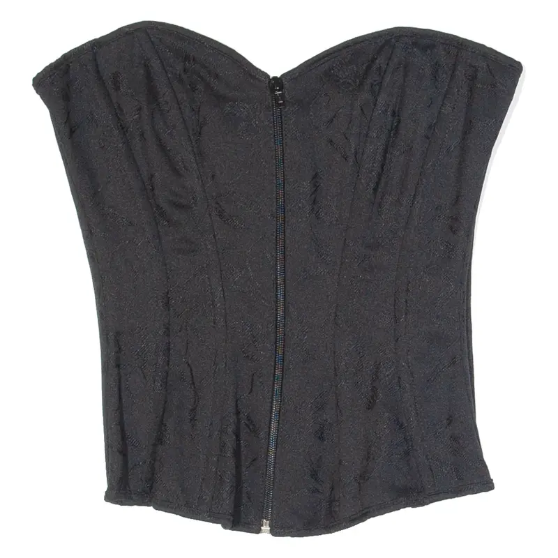Womens Corset Black Strapless M