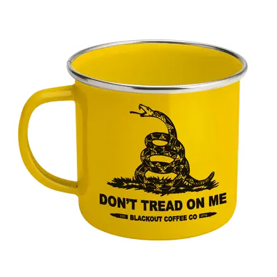 Don't Tread On Me Enamel Steel Mug 12 oz