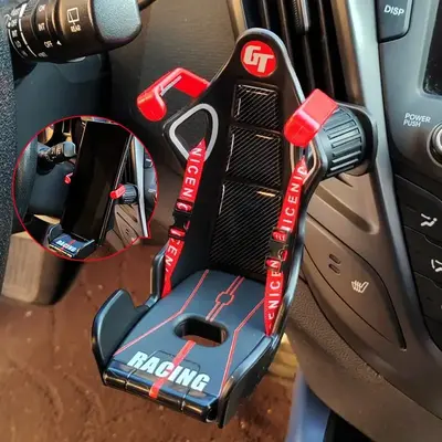 Creative Racing Car Chair Shaped Car Phone Holder, Car Air Outlet Fixing Phone Rack, Creative Phone Stand, Car Accessories fo...