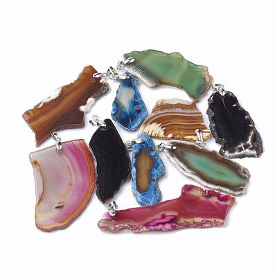 Natural Agate Big Pendants