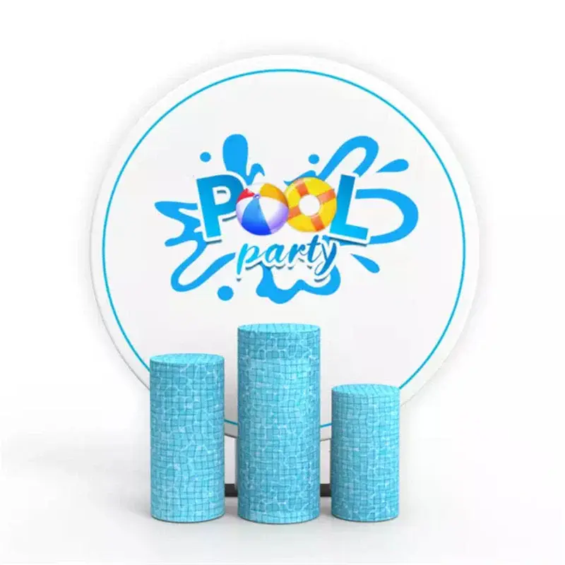 Aperturee Summer Pool Party Decoration Round Backdrop Kit | Party Photo Backdrops | Backdrop Sunflower Party Decorations | Cu...