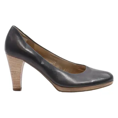 GABOR Pump Heels Black Leather Womens UK 8
