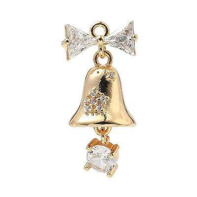 Brass Micro Pave Clear Cubic Zirconia Pendants