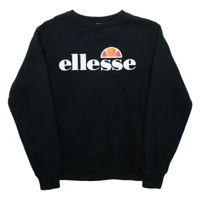 ELLESSE Womens Sweatshirt Black UK 10