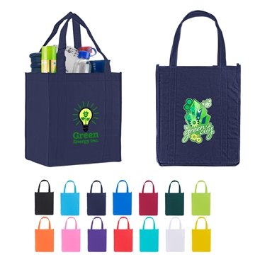 150 Customized Atlas Non-Woven Grocery Tote Bag - Recycled Content ...