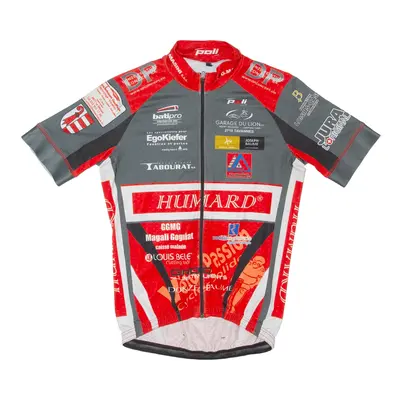 POLI Cycling Full Zip Mens Jersey Red S
