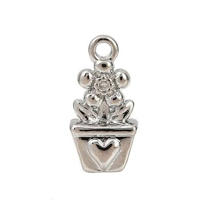 Brass Pave Clear Cubic Zirconia Pendants