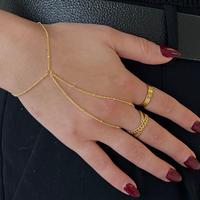 Evry Jewels Isla Hand Chain for Women - Simple & Sparkling Daily Wear Accessory - Gold / Silver Plated