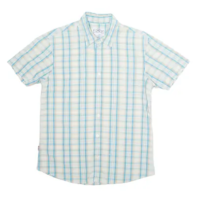LEVI STRAUSS & CO Classic Fit Mens Shirt Blue Plaid M