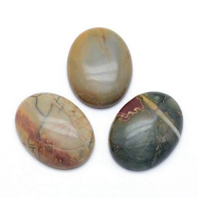 Natural Polychrome Jasper/Picasso Stone/Picasso Jasper Cabochons