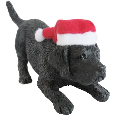 Sandicast Playful Black Labrador Retriever Christmas Ornament