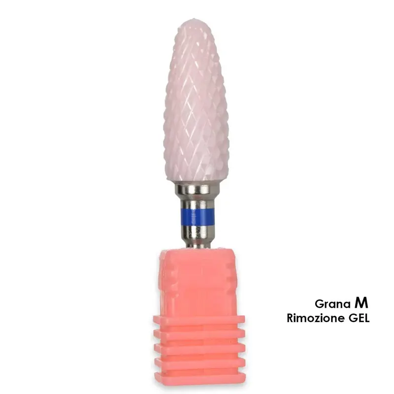 Melcap pink ceramic cutter tip shark shape grit m for gel removal