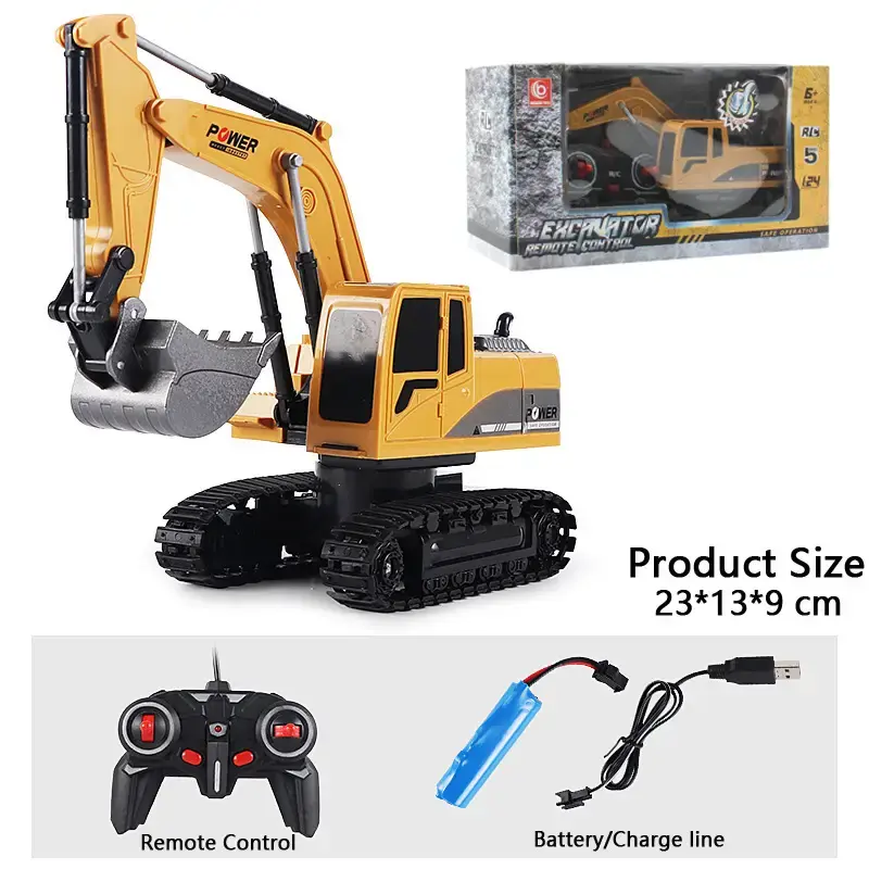 [Local Stock, Fast Shipping]Rc Excavator for Adults Metal Highttoy Remote Control Excavator Digger RC Construction Toys for K...